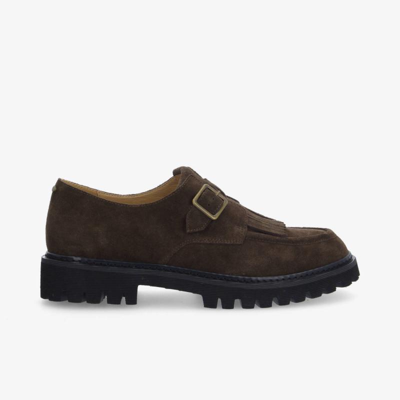 MYSEN PLT BUCKLE M - SUEDE - BROWN